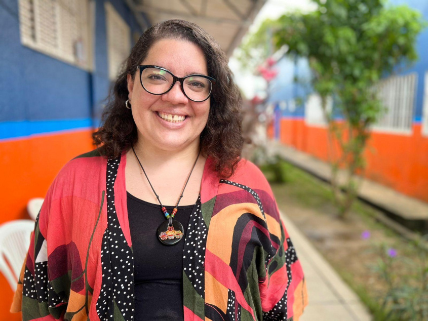 Psicóloga e técnica da Coordenadoria de Programas e Projetos Educacionais, Walkíria Souza. Foto: Ascom Semed