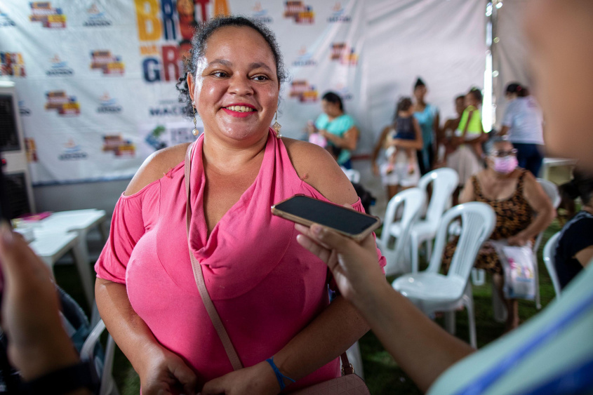 "Brota na Grota facilitou muito a vida da gente”, diz moradora do Rosane Collor. Foto: Alisson Frazão/Secom Maceió