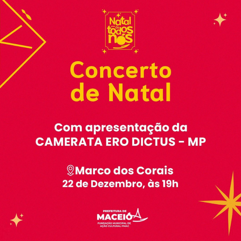Concerto Natalino leva música erudita ao Marco Dos Corais