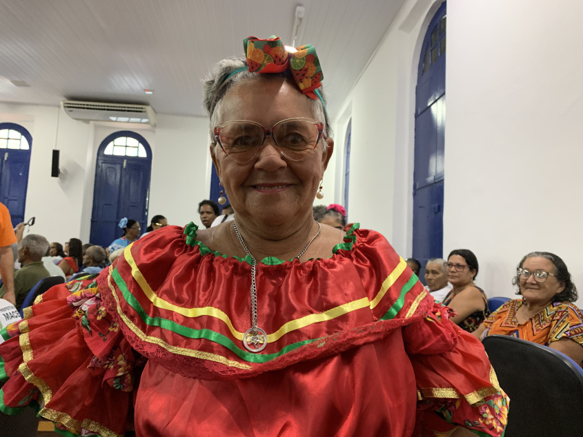 Dona Ângela Maria, 64, falou sobre a importância do evento em sua vida. Foto: Ascom Semdes