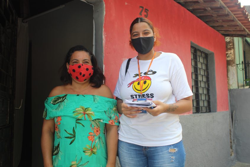 Mãe reconheceu iniciativa da Semed. Foto: Nathan Araujo/Ascom Semed