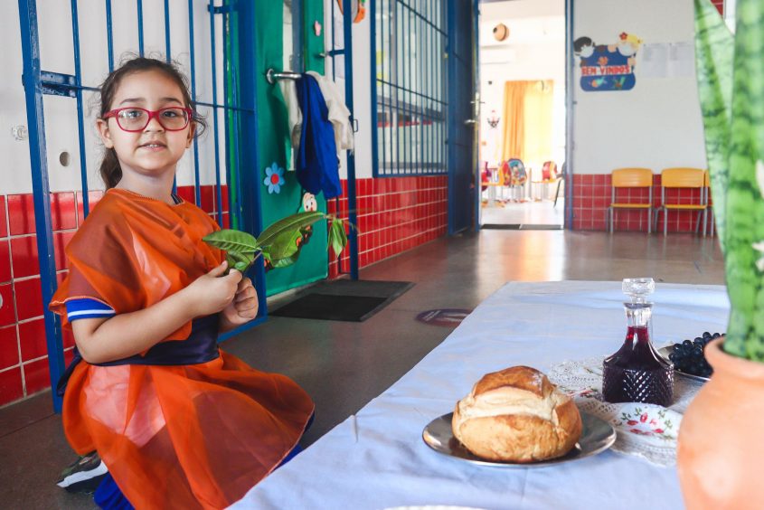 Maria Luiza de 5 anos que participou como um dos personagens bíblicos da história. Foto: Pedro Farias / Ascom Semed