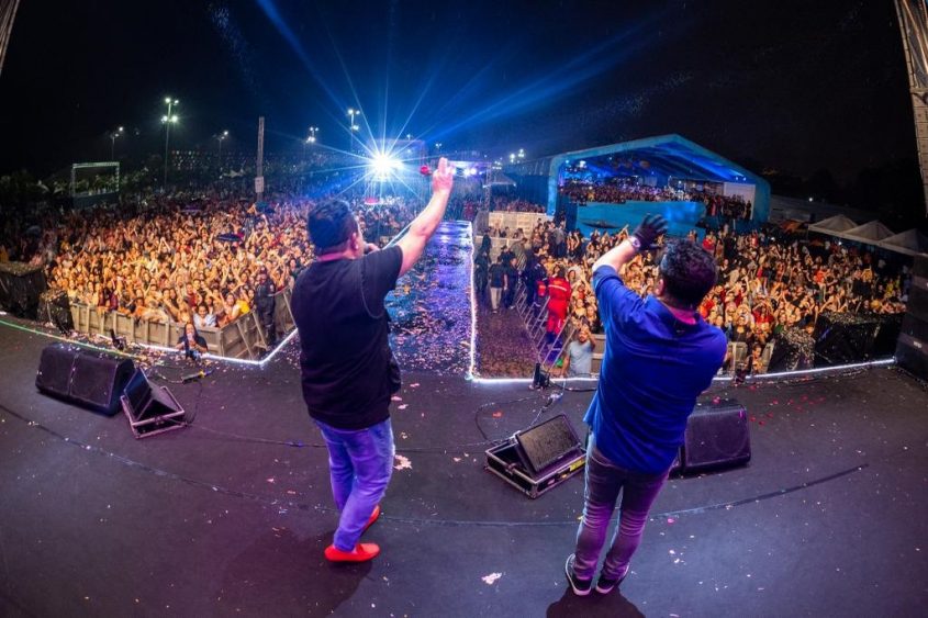 Bruno e Marrone se apresentaram no palco central do polo Jaraguá. Foto: Itawi Albuquerque/Secom Maceió