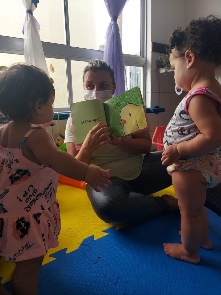 O Cmei Fúlvia Rosemberg tem como proposta pedagógica estimular a leitura ainda na primeira infância. Foto: Cortesia