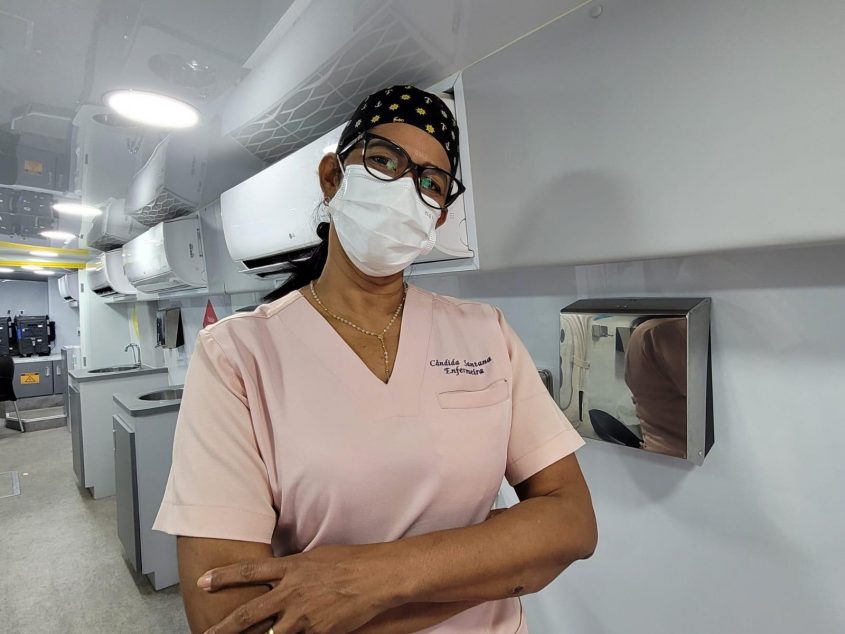 Cândida Santana, enfermeira da USF Jardim São Francisco. Foto: Marília Ferreira/Ascom SMS
