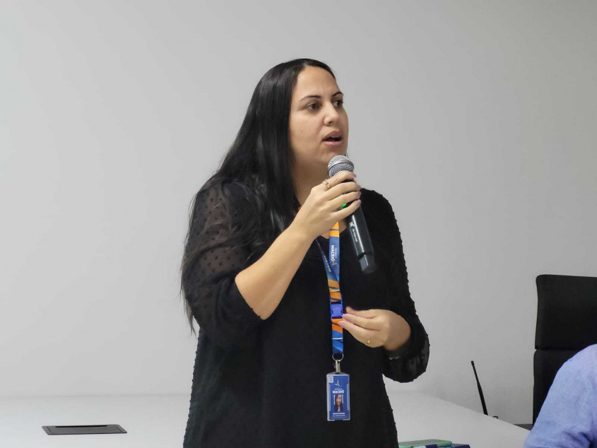 Secretária-adjunta de Gestão em Saúde, Roberta Borges, destaca avanços da Gestão Compartilhada. Foto: Ascom SMS