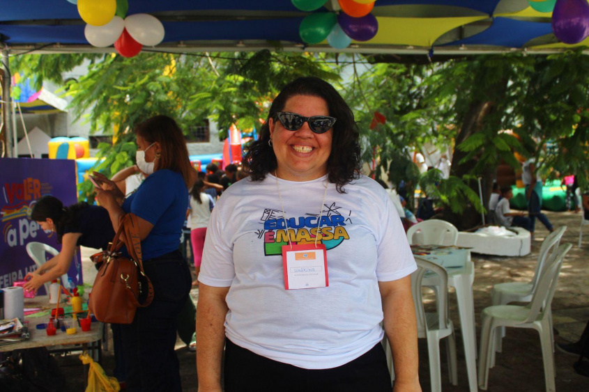 Psicóloga Walkiria Souza coordenou as atividades de Psicologia Escolar. Foto: Clara Canuto (estagiária)/Ascom Semed