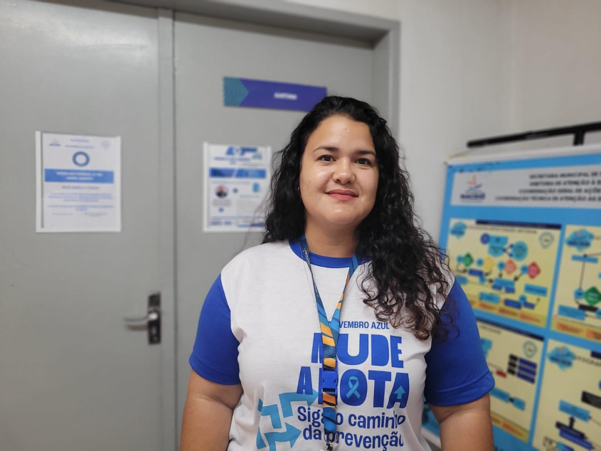 Camila Calaça, responsável técnica pelo Programa Saúde do Homem. Foto: Ascom SMS