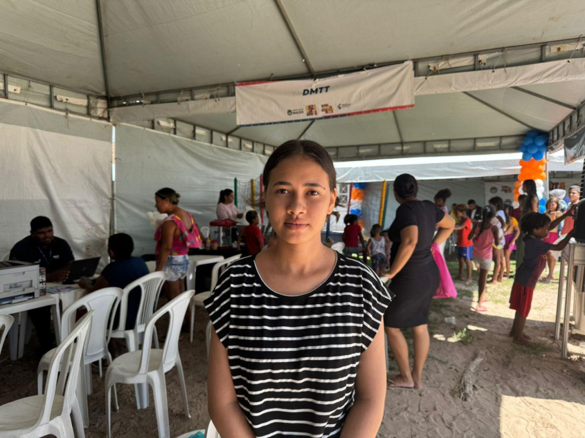 Camila Vitória da Silva fez inscrição no Sine Maceió. Foto: Ascom Segov