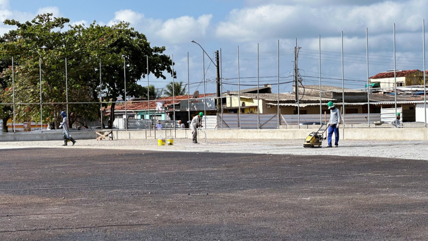 Em diferentes frentes de serviço, a Prefeitura de Maceió avança na requalificação dos espaços de lazer. Foto: Secom Maceió