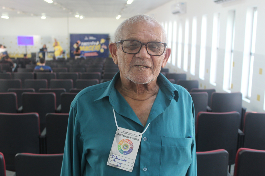 Petrúcio dos Santos é lider comunitário da Ponta Grossa. Foto: Luís Otávio Mendonça/Ascom Sefaz