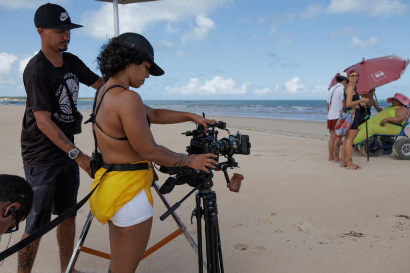 Necessidade do equipamento surgiu devido às comorbidades da atriz Aline Marta. Foto: Produção do Curta