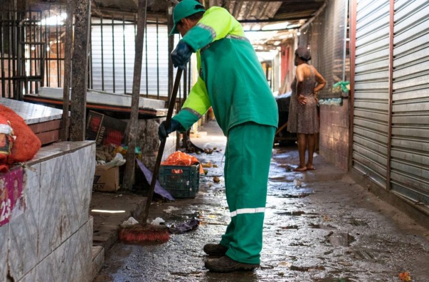 Mutirão de limpeza beneficia Mercado e feirinha do Tabuleiro