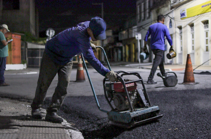 Infraestrutura leva serviços de tapa-buraco para o Centro de Maceió