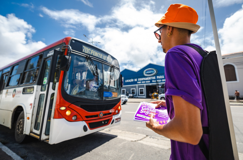Corrida Segura leva capacitação para motoristas do terminal de ônibus do Benedito Bentes, nesta quarta (23)