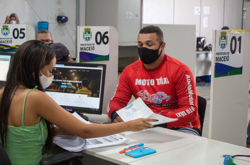 Cadastro de mototaxistas de Maceió segue até sexta (26)