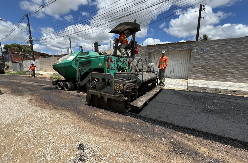 Obras de pavimentação chegam à reta final no Biu