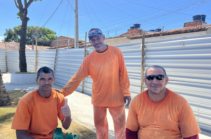 Trabalhadores transformam espaço abandonado em área de convivência pelo Brota na Grota