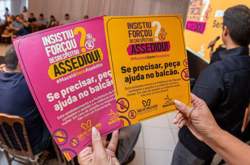 Maceió Sem Assédio: capital alagoana foi a primeira a adotar protocolo No Callem de acolhimento às vítimas de assédio