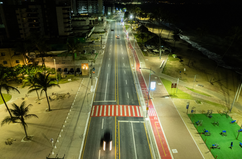 Nova iluminação em LED na orla de Maceió gera economia aos cofres públicos