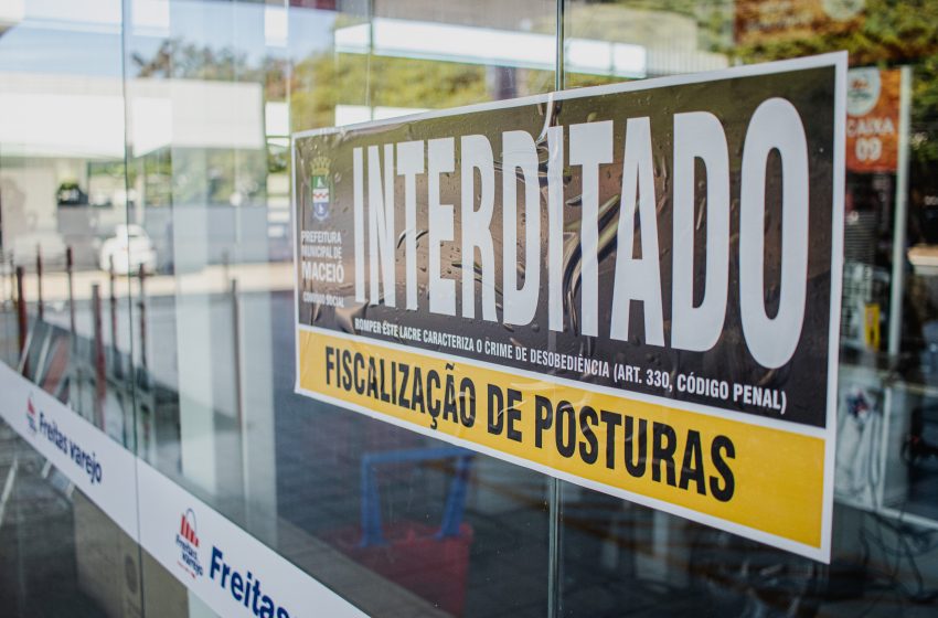 Prefeitura interdita estabelecimento comercial na Avenida Fernandes Lima
