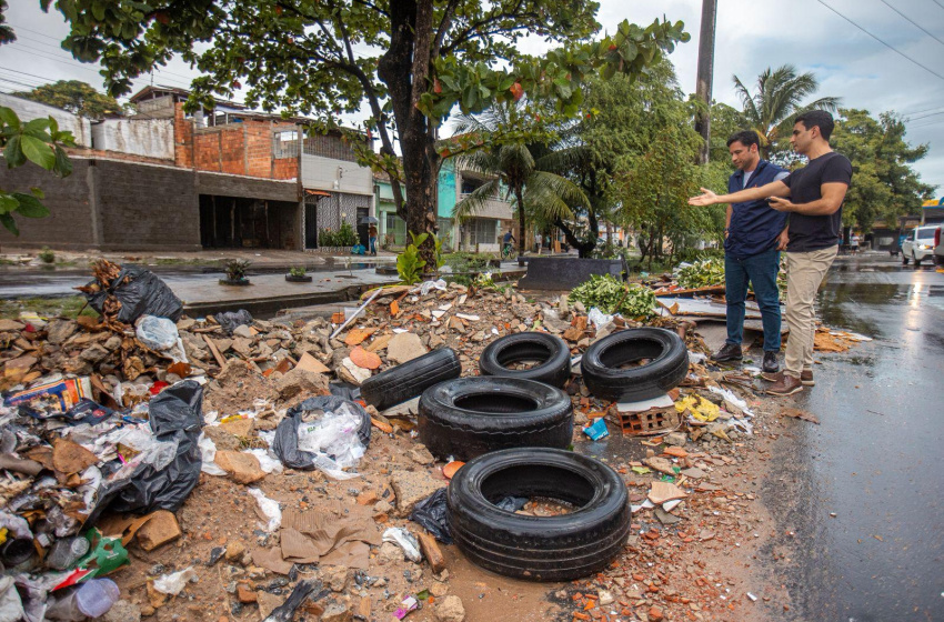 JHC e Rodrigo Cunha percorrem bairros e destacam investimentos para mitigar efeitos das chuvas em Maceió