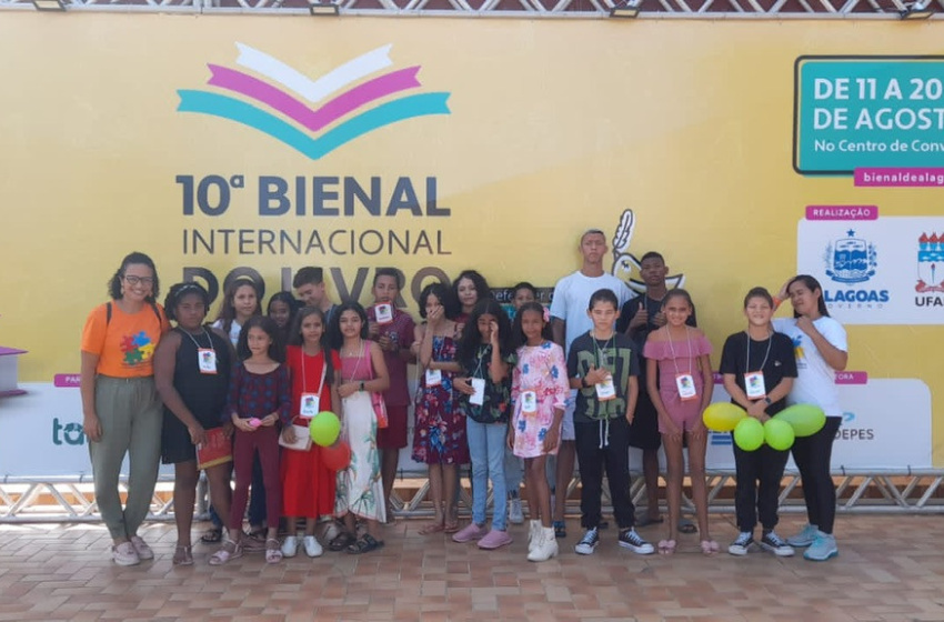 Crianças do Serviço de Convivência e abrigos de Maceió participam da 10° Bienal Internacional do Livro