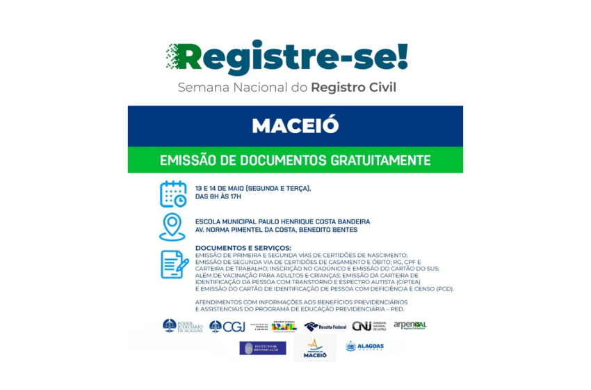 Prefeitura de Maceió participa da Semana Nacional do Registro Civil