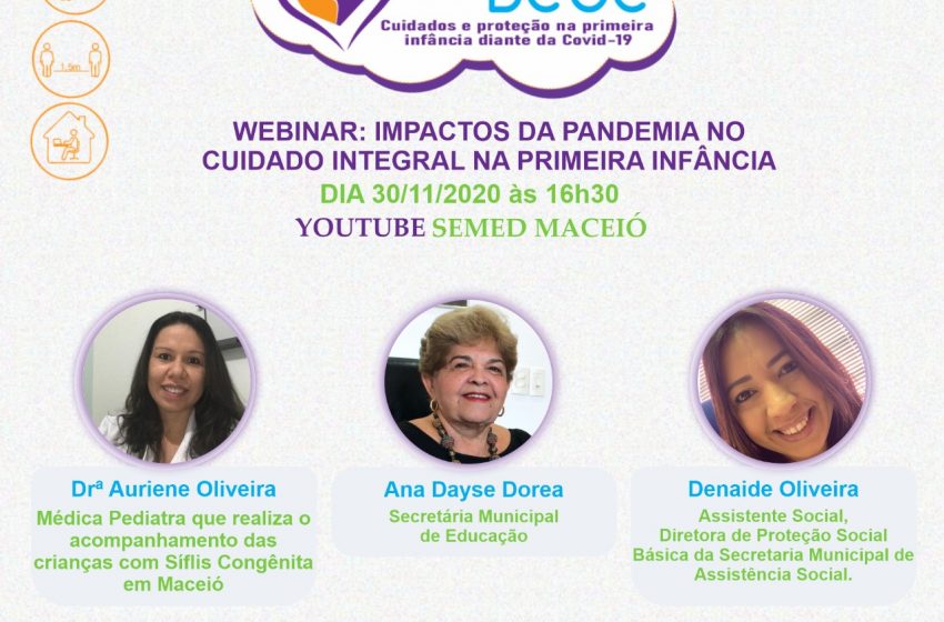 Educação participa de live sobre impactos da pandemia na primeira infância