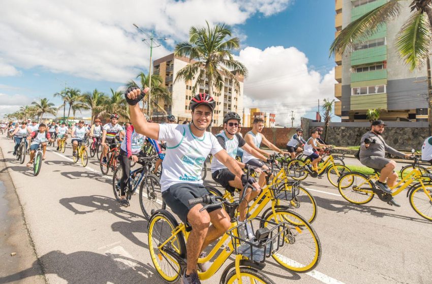 Dia do Meio Ambiente: Prefeitura participa de passeio ciclístico e destaca obra do Renasce Salgadinho