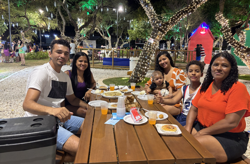 Família vem de São Miguel dos Milagres comemorar aniversário do filho no Parque Centenário