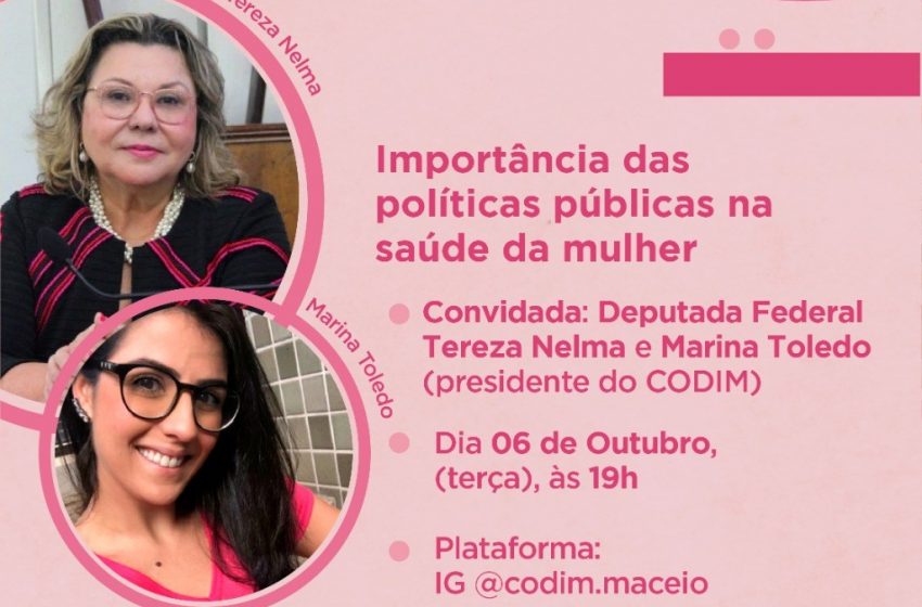 Maceió Rosa: live discute políticas públicas na saúde da mulher