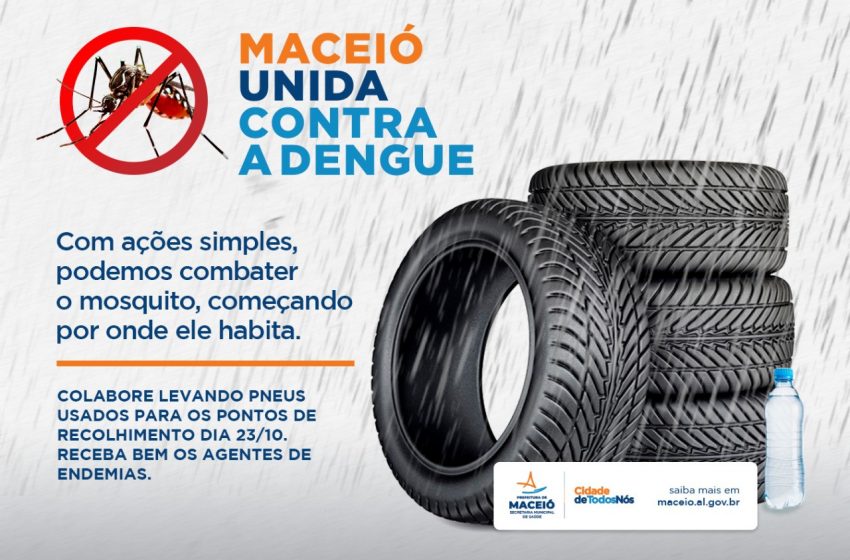 Mutirão de coleta de pneus tem Dia D de mobilização contra dengue neste sábado (23)