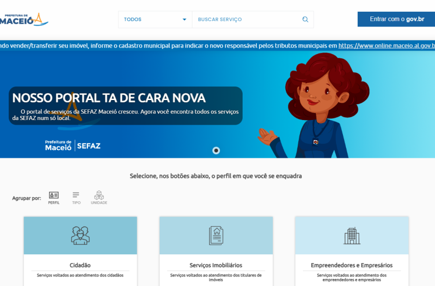 Sefaz Maceió atualiza site de serviços e atendimento ao contribuinte