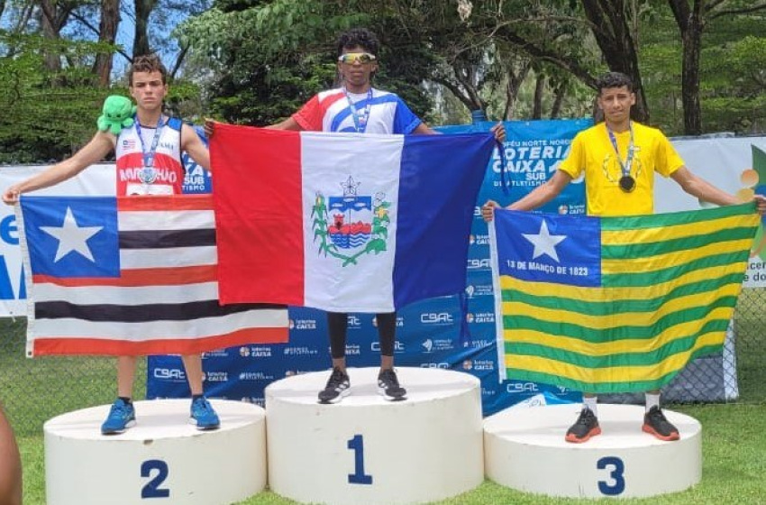 Troféu Norte-Nordeste Sub-16: aluno da rede municipal é campeão no salto triplo