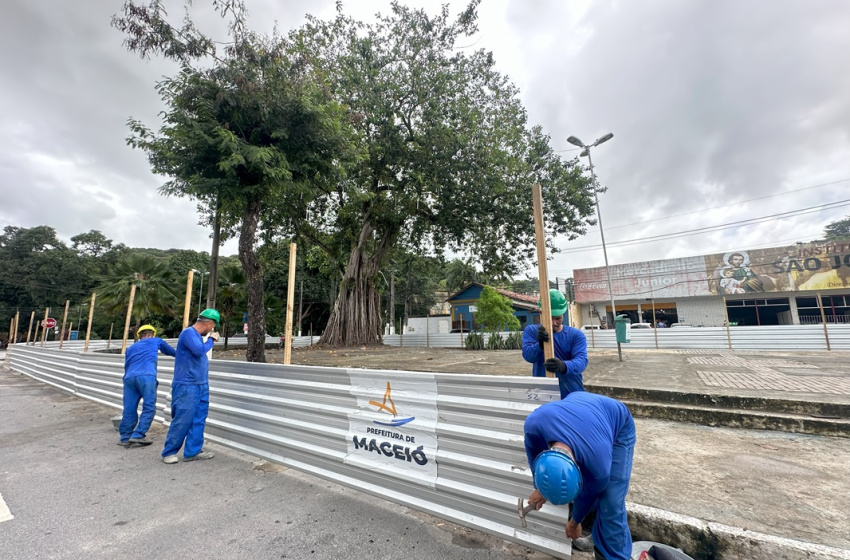 Prefeitura inicia reforma das Praças São José e Maravilha, nos bairros Fernão Velho e Poço