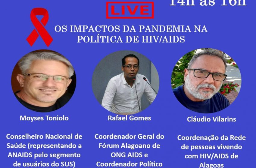 Dezembro vermelho: live fala sobre os impactos da pandemia na política de HIV/Aids