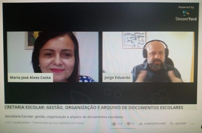 Educação debate ações da secretaria escolar durante live