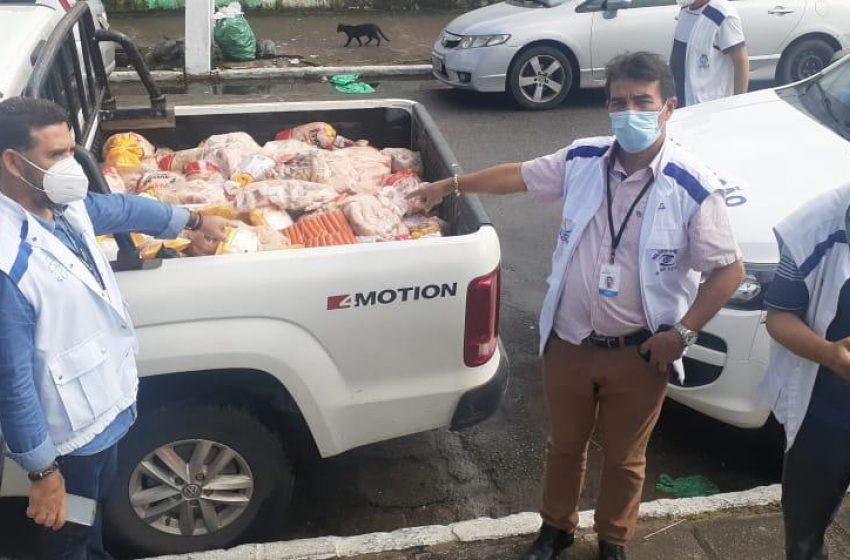 Vigilância Sanitária recolhe uma tonelada de alimentos estragados no fim de semana