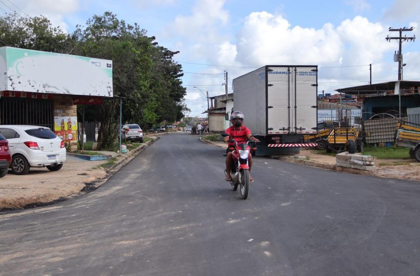 Prefeitura aplica mais de 600 toneladas de asfalto em ruas no bairro da Santa Lúcia