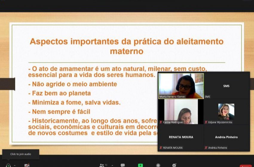 Saúde realiza webinário sobre aleitamento materno em Maceió