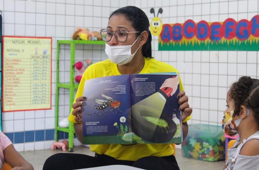 Crianças do Cmei João Mascarenhas aprendem sobre o combate ao Aedes Aegypti