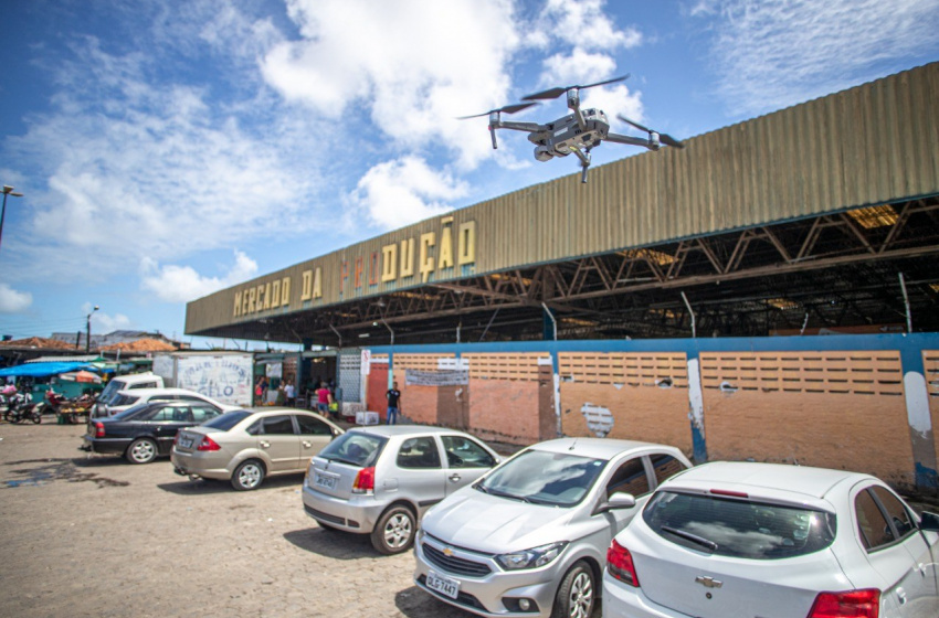 Com drone, Prefeitura mapeia Mercado da Produção