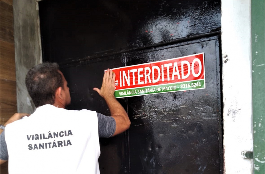 Vigilância Sanitária interdita estabelecimentos no bairro da Serraria