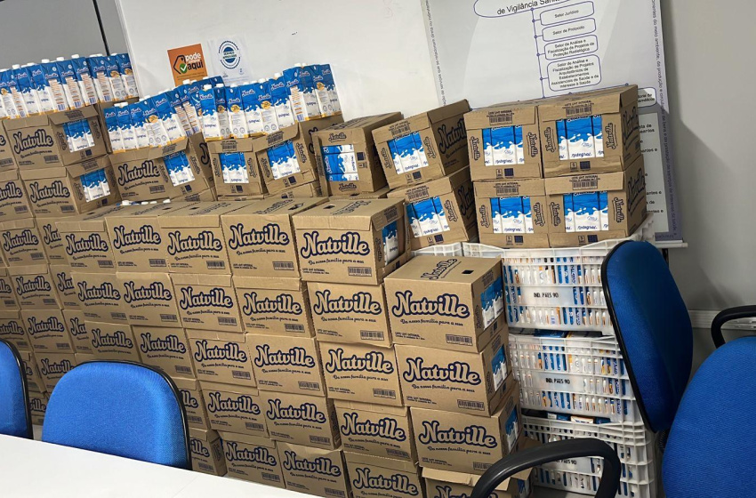 Natville: Vigilância Sanitária apreende 1.916 litros de leite com venda proibida