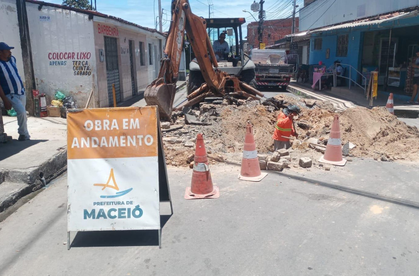 Seminfra recupera galeria danificada em via da Chã da Jaqueira que estava afundando