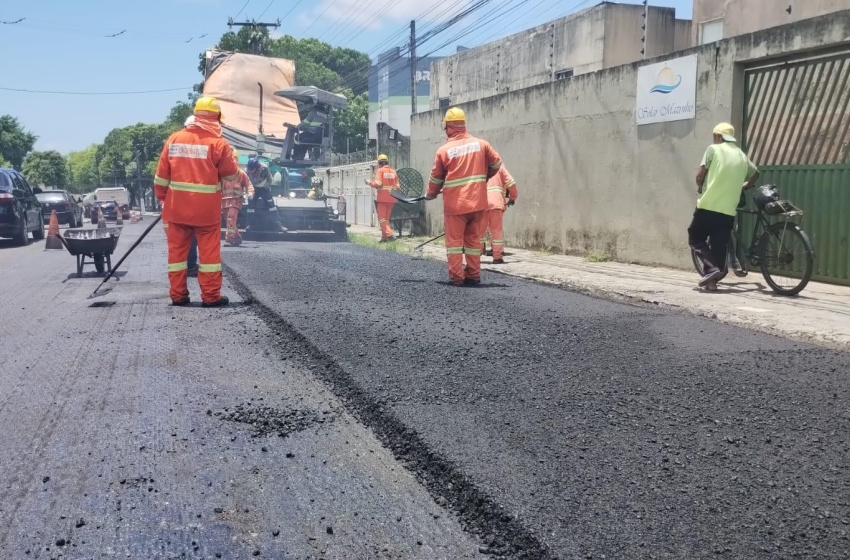 Infraestrutura realiza obras de recapeamento  na Chã da Jaqueira