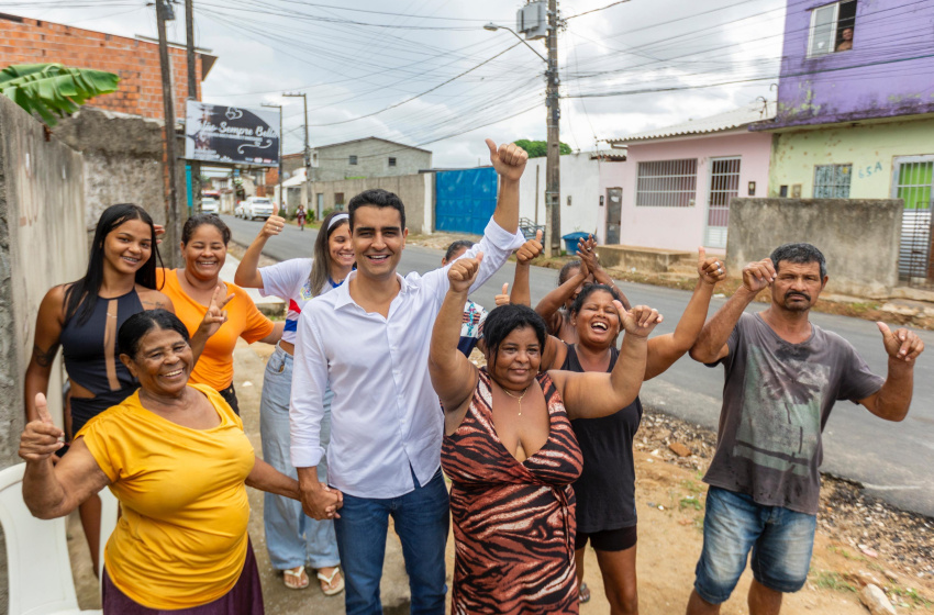 Moradores do Village comemoram obras de pavimentação: “Não andamos mais na lama”
