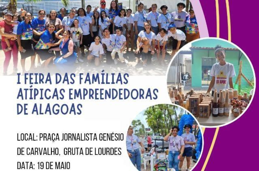 Prefeitura apoia I Feira das Famílias Atípicas Empreendedoras de Alagoas, realizada neste domingo (19)