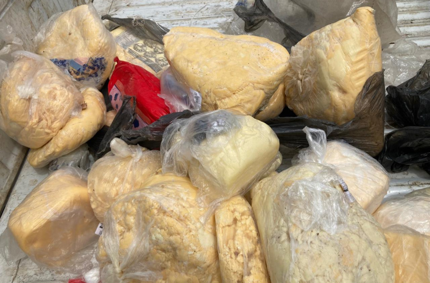 Vigilância Sanitária apreende 65 kg de queijos estragados em laticínio